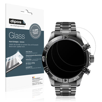 Matte Displayschutzfolie von dipos passend für OHUGNA Smartwatch 1.53 Zoll, 9H kratzfest und blasenfrei montiert