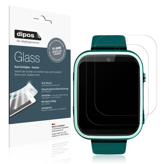 Matte Displayschutzfolie von dipos passend für Okyuk T45 Smartwatch Kinder, 9H kratzfest und blasenfrei montiert