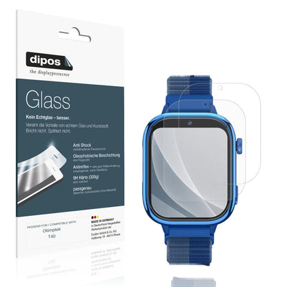 Matte Displayschutzfolie von dipos passend für Oliimptek T40, 9H kratzfest und blasenfrei montiert