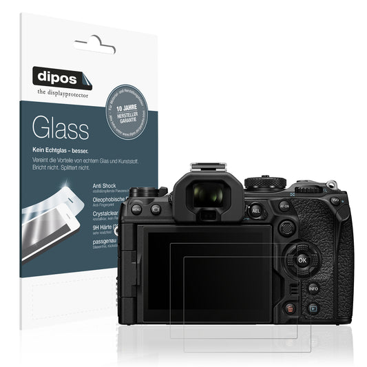 Matte Displayschutzfolie von dipos passend für Olympus OM-1, 9H kratzfest und blasenfrei montiert