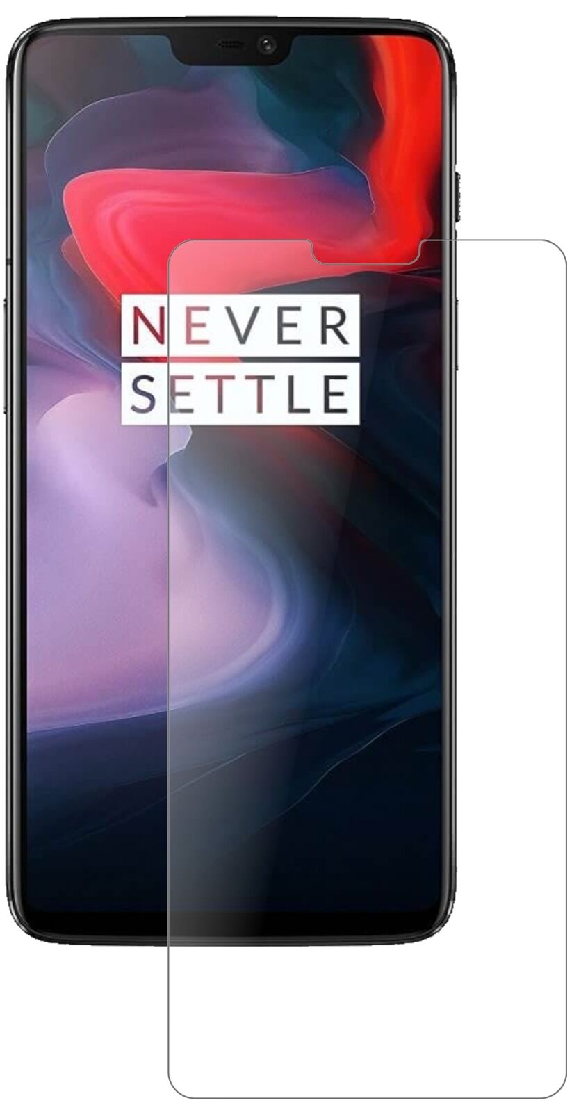 Matte Displayschutzfolie von dipos passend für OnePlus 6, 9H kratzfest und blasenfrei montiert