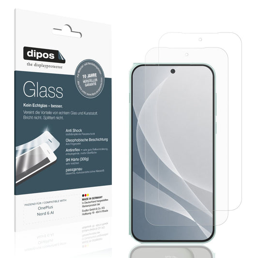 Matte Displayschutzfolie von dipos passend für OnePlus Nord 6 AI, 9H kratzfest und blasenfrei montiert