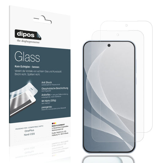 Matte Displayschutzfolie von dipos passend für OnePlus Nord CE6, 9H kratzfest und blasenfrei montiert