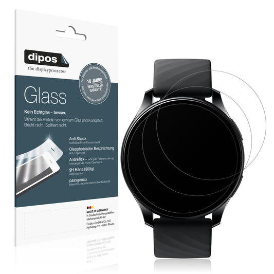 Matte Displayschutzfolie von dipos passend für OnePlus Nord Smartwatch, 9H kratzfest und blasenfrei montiert