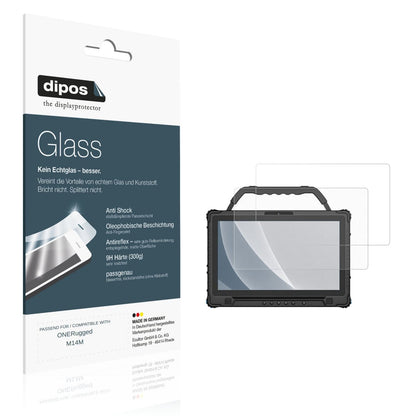 Matte Displayschutzfolie von dipos passend für ONERugged M14M, 9H kratzfest und blasenfrei montiert