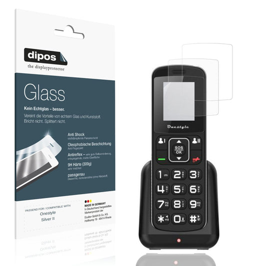 Matte Displayschutzfolie von dipos passend für Onestyle Silver II, 9H kratzfest und blasenfrei montiert