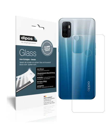 Matte Displayschutzfolie von dipos passend für Oppo A53 (2020) Rückseite, 9H kratzfest und blasenfrei montiert