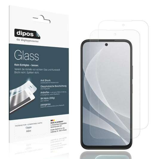 Matte Displayschutzfolie von dipos passend für Oppo A6m, 9H kratzfest und blasenfrei montiert