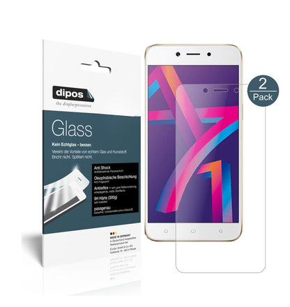 Matte Displayschutzfolie von dipos passend für Oppo A71 2018, 9H kratzfest und blasenfrei montiert