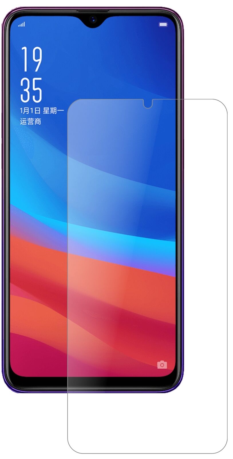 Matte Displayschutzfolie von dipos passend für Oppo A7x, 9H kratzfest und blasenfrei montiert