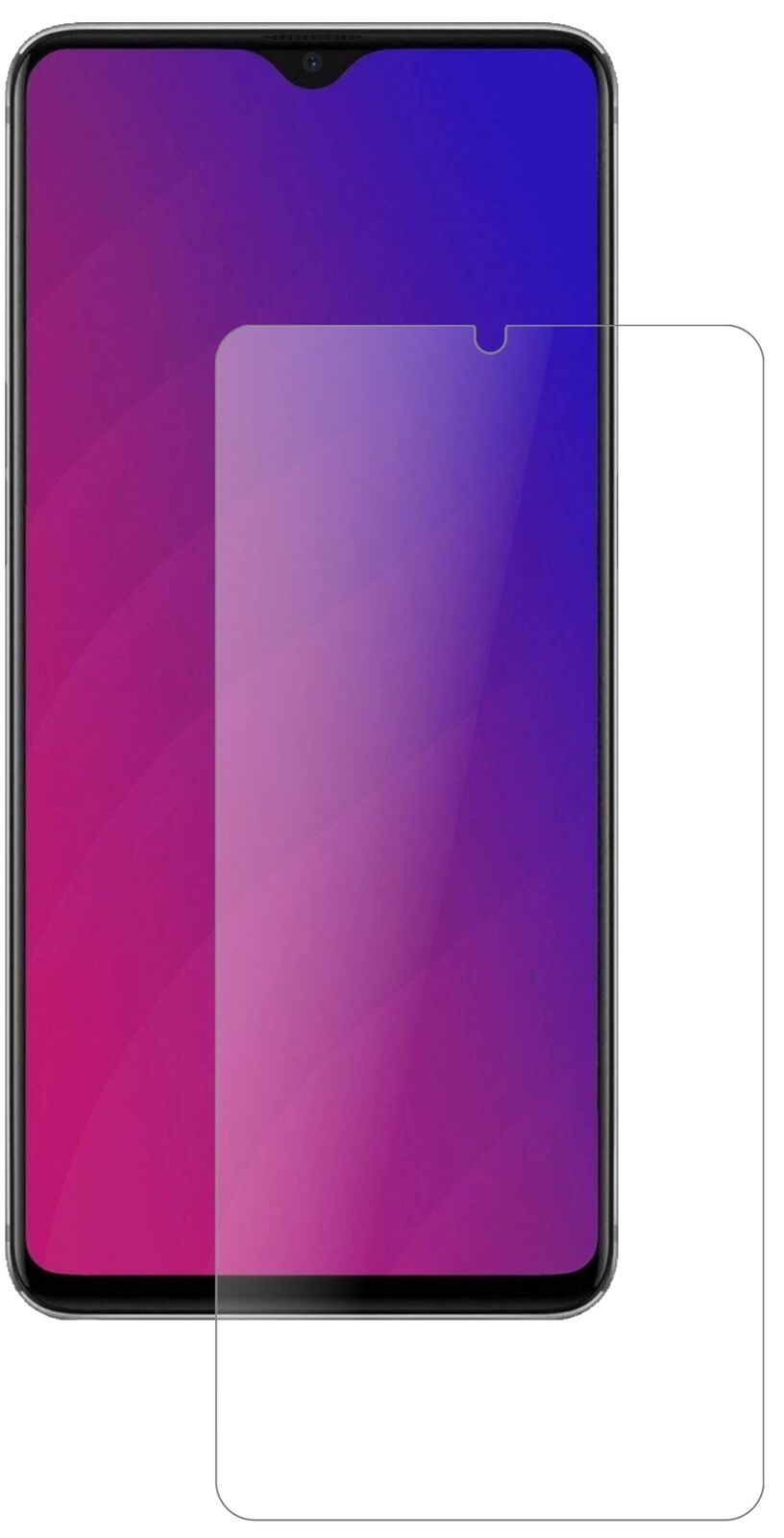 Matte Displayschutzfolie von dipos passend für Oppo F9 Pro, 9H kratzfest und blasenfrei montiert