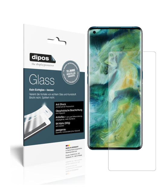 Matte Displayschutzfolie von dipos passend für Oppo Find X2 Pro, 9H kratzfest und blasenfrei montiert