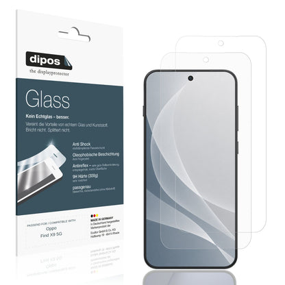 Matte Displayschutzfolie von dipos passend für Oppo Find X9 5G, 9H kratzfest und blasenfrei montiert