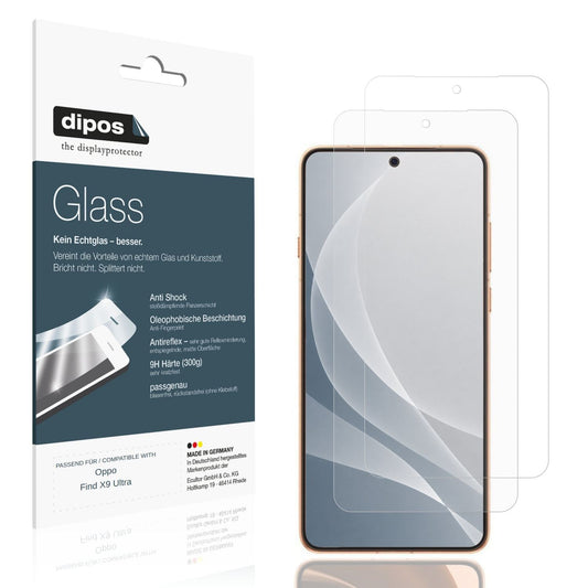 Matte Displayschutzfolie von dipos passend für Oppo Find X9 Ultra, 9H kratzfest und blasenfrei montiert