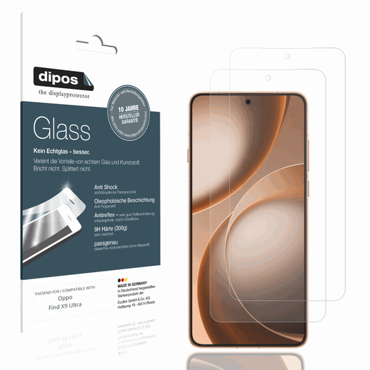 Matte Displayschutzfolie von dipos passend für Oppo Find X9 Ultra, 9H kratzfest und blasenfrei montiert