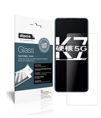 Matte Displayschutzfolie von dipos passend für Oppo K7 5G, 9H kratzfest und blasenfrei montiert