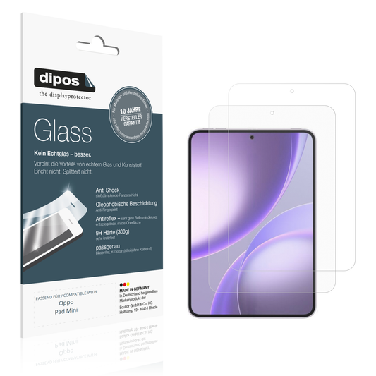 Matte Displayschutzfolie von dipos passend für Oppo Pad Mini, 9H kratzfest und blasenfrei montiert