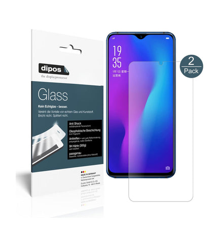 Matte Displayschutzfolie von dipos passend für Oppo R17, 9H kratzfest und blasenfrei montiert