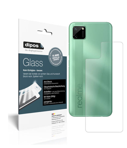 Matte Displayschutzfolie von dipos passend für Oppo Realme C11 Rückseite, 9H kratzfest und blasenfrei montiert