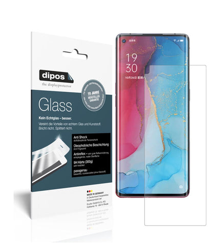Matte Displayschutzfolie von dipos passend für Oppo Reno3 Pro, 9H kratzfest und blasenfrei montiert