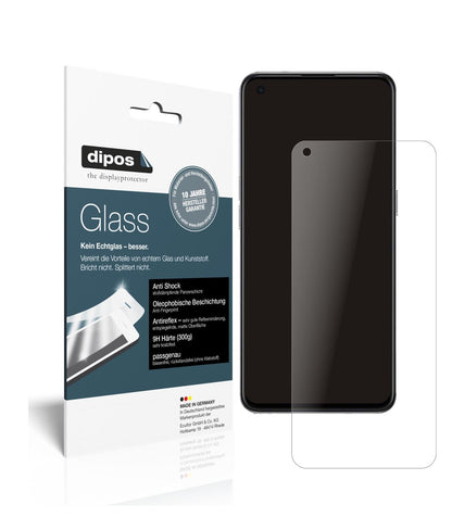 Matte Displayschutzfolie von dipos passend für Oppo Reno5 K, 9H kratzfest und blasenfrei montiert