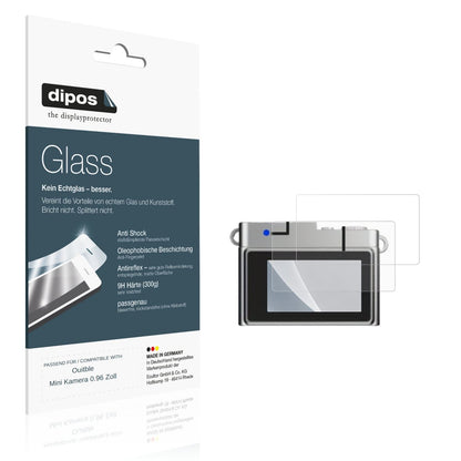 Matte Displayschutzfolie von dipos passend für Ouitble Mini Kamera 0.96 Zoll, 9H kratzfest und blasenfrei montiert