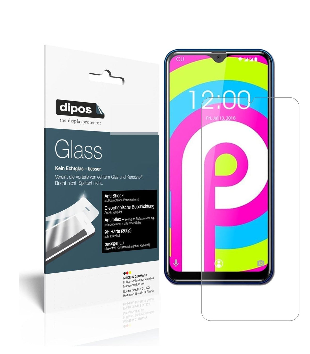 Matte Displayschutzfolie von dipos passend für Oukitel C 15 Pro, 9H kratzfest und blasenfrei montiert