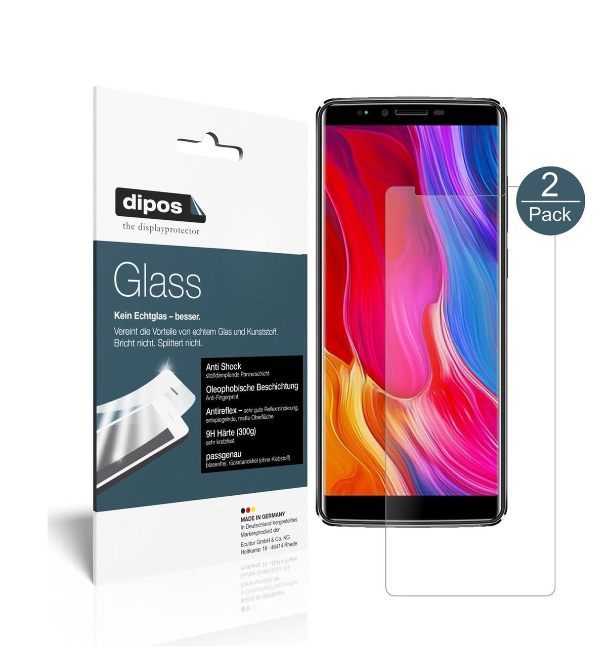 Matte Displayschutzfolie von dipos passend für Oukitel K8, 9H kratzfest und blasenfrei montiert