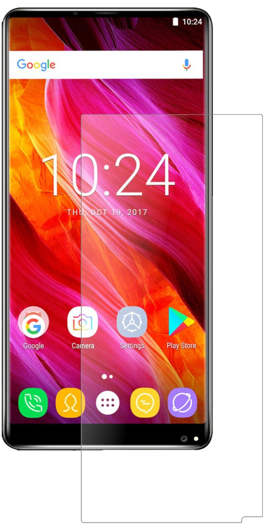 Matte Displayschutzfolie von dipos passend für Oukitel Mix 2, 9H kratzfest und blasenfrei montiert