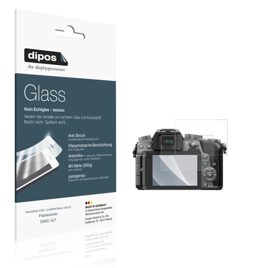 Matte Displayschutzfolie von dipos passend für Panasonic DMC-G7, 9H kratzfest und blasenfrei montiert