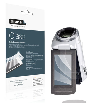 Matte Displayschutzfolie von dipos passend für Panasonic HC-V480MS, 9H kratzfest und blasenfrei montiert