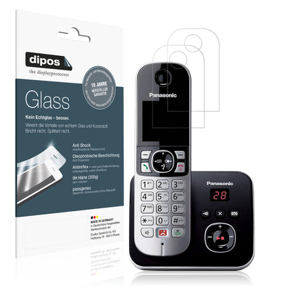 Matte Displayschutzfolie von dipos passend für Panasonic KX-TG6861, 9H kratzfest und blasenfrei montiert