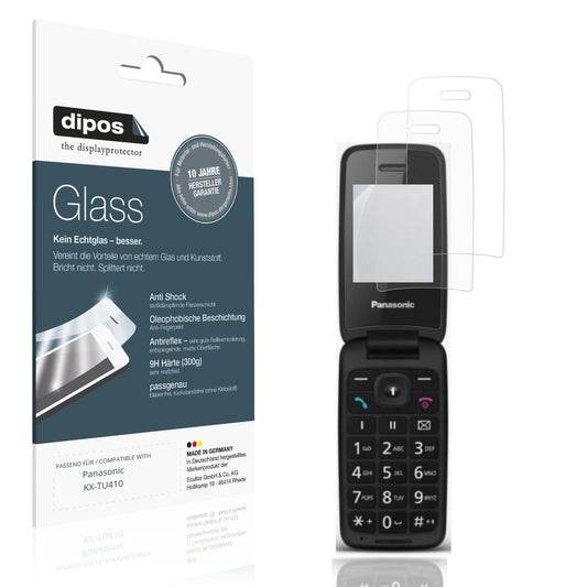 Matte Displayschutzfolie von dipos passend für Panasonic KX-TU410, 9H kratzfest und blasenfrei montiert