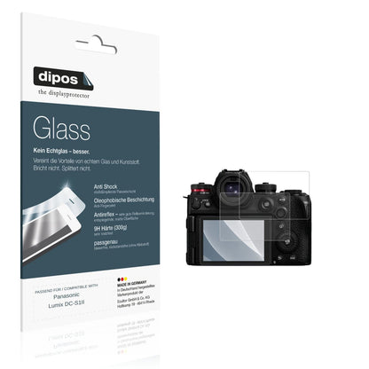 Matte Displayschutzfolie von dipos passend für Panasonic Lumix DC-S1II, 9H kratzfest und blasenfrei montiert