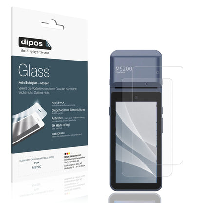Matte Displayschutzfolie von dipos passend für Pax M9200, 9H kratzfest und blasenfrei montiert