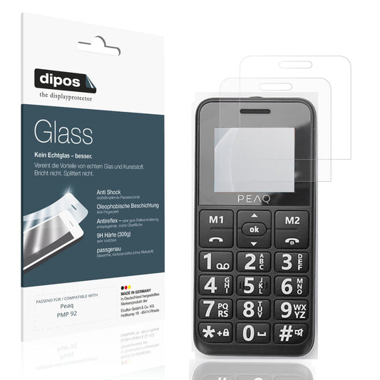 Matte Displayschutzfolie von dipos passend für Peaq PMP 92, 9H kratzfest und blasenfrei montiert