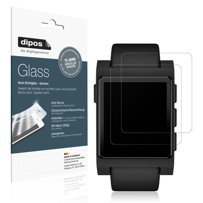 Matte Displayschutzfolie von dipos passend für Pebble Core 2 Duo, 9H kratzfest und blasenfrei montiert