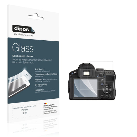 Matte Displayschutzfolie von dipos passend für Pentax K-30, 9H kratzfest und blasenfrei montiert