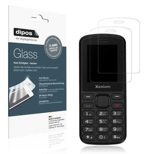 Matte Displayschutzfolie von dipos passend für Philips Xenium X170, 9H kratzfest und blasenfrei montiert