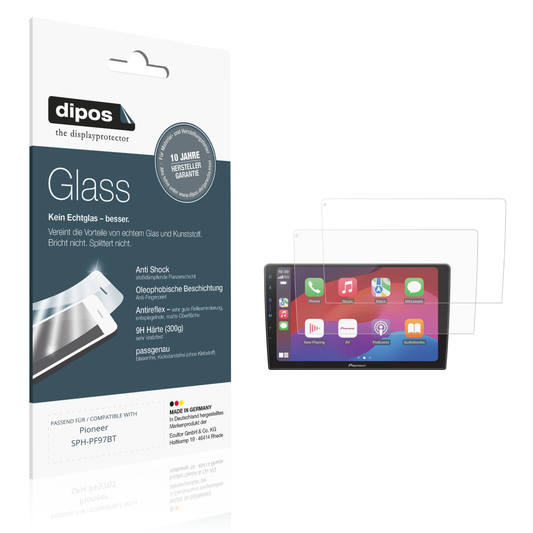 Matte Displayschutzfolie von dipos passend für Pioneer SPH-PF97BT, 9H kratzfest und blasenfrei montiert