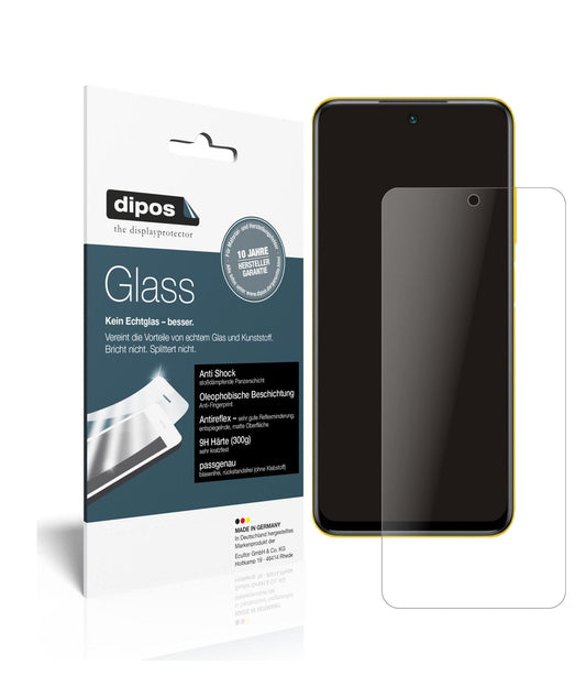 Matte Displayschutzfolie von dipos passend für Poco M3 Pro 5G, 9H kratzfest und blasenfrei montiert