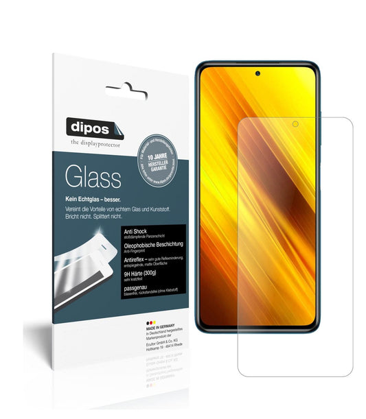 Matte Displayschutzfolie von dipos passend für Poco X3 NFC, 9H kratzfest und blasenfrei montiert
