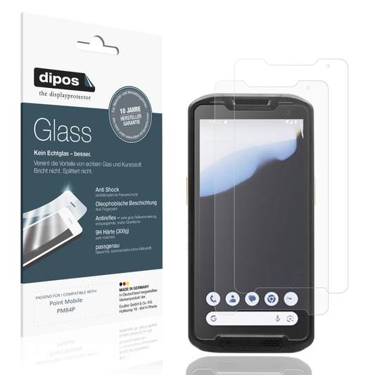 Matte Displayschutzfolie von dipos passend für Point Mobile PM84P, 9H kratzfest und blasenfrei montiert