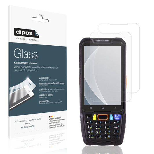Matte Displayschutzfolie von dipos passend für Point Mobile PM68, 9H kratzfest und blasenfrei montiert