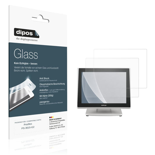 Matte Displayschutzfolie von dipos passend für Posiflex PS-3615-G2, 9H kratzfest und blasenfrei montiert