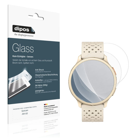 Matte Displayschutzfolie von dipos passend für Quican AR-02, 9H kratzfest und blasenfrei montiert