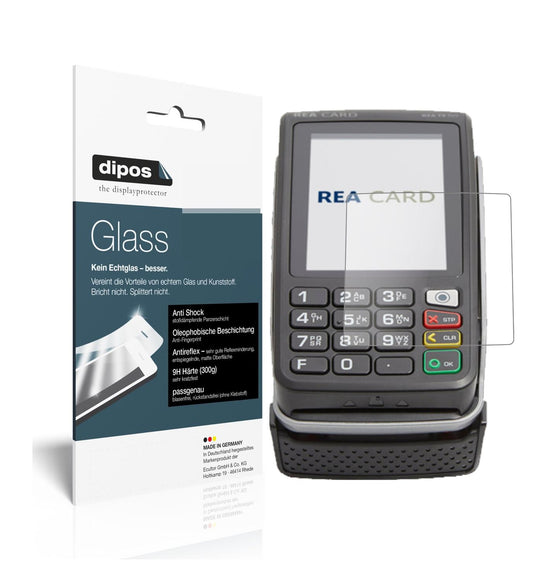Matte Displayschutzfolie von dipos passend für REA CARD T9 flex Terminal, 9H kratzfest und blasenfrei montiert