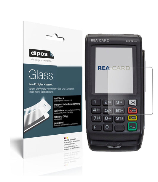 Matte Displayschutzfolie von dipos passend für REA CARD T9 pro Terminal, 9H kratzfest und blasenfrei montiert
