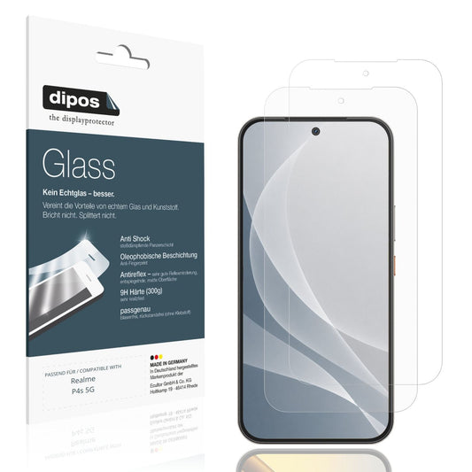 Matte Displayschutzfolie von dipos passend für Realme P4s 5G, 9H kratzfest und blasenfrei montiert