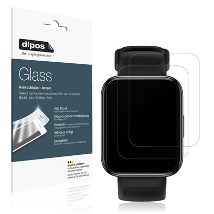 Matte Displayschutzfolie von dipos passend für Realme Watch 3, 9H kratzfest und blasenfrei montiert